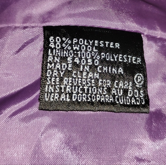 DARK PLUM WOOL BLEND JACKET - Picture 4 of 8